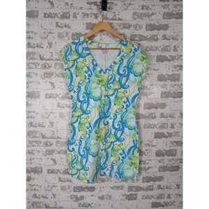 Lilly Pulitzer Dress Size Small Blue Green Coastal Resortwear‎ Vacation Tropical